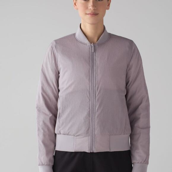 Lululemon Non-Stop Bomber Jacket Reversible Dark Chrome Pink Small - Picture 1 of 8